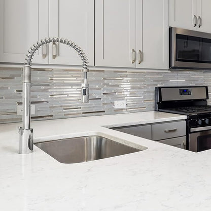 LONGKING 10-Sheet Extra Thick Peel and Stick Backsplash Tiles, Waterproof Kitchen Backsplash Peel and Stick Tile, Self-Adhesive Backsplash for Kitchen, Khaki | Peel and stick backsplash, self-adhesive wall tile, Khaki, extra thick, waterproof, kitchen ...