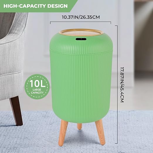 Pukomc Smart Sensor Wastebasket, Convenient and Hygienic Easy to Use | Technology Sensor Waterproof Wastebasket Plastic Trash Can for Kitchen, Bathroom, Bedroom, Living Room, Office and Outdoor