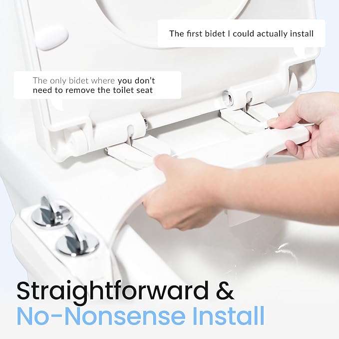 LUXE Bidet NEO 185 Plus White and LUXE Elongated Toilet Seat Bundle