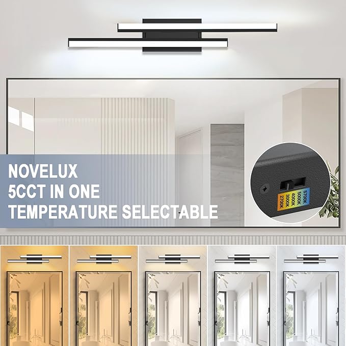 ETL Bathroom Vanity Light Retractable 32 inch-Bathroom Light Fixtures,2780LM 34W 2700K/3000K/4000K/5000K/5700K/5cct Optional,1 Pack