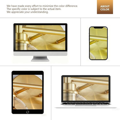 Bathroom Light Fixtures, Vanity Lights for Bathroom 2-Light Gold, Bathroom Lighting Fixtures Over Mirror with Clear Glass Globe Shade, Bathroom Vanity Light for Living Room Kitchen Bedroom Hallway