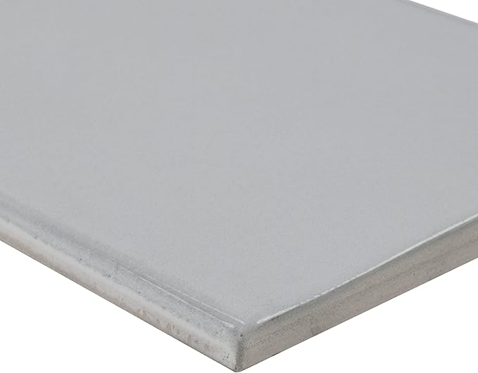 M S International Renzo Sky Glossy Ceramic Subway Tile for Bathroom, Kitchen Backsplash, Accent Wall, and Shower - Sample