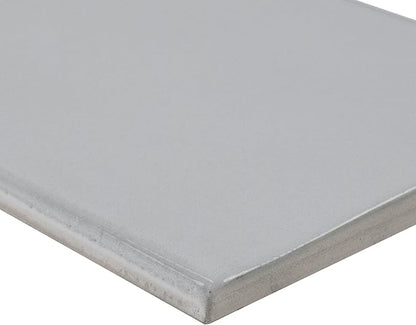 M S International Renzo Sky Glossy Ceramic Subway Tile for Bathroom, Kitchen Backsplash, Accent Wall, and Shower - Sample