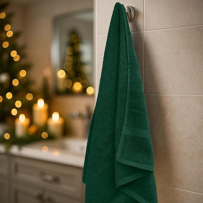 DAN RIVER 600 GSM Cotton Large Bath Towels Set of 4, 27 x 54 Inches | Larger & Lighter Weight Towels for Bathroom - Highly Absorbent & Quick Dry 100% Cotton Bath Towel Set for Home, Spa & Hotel