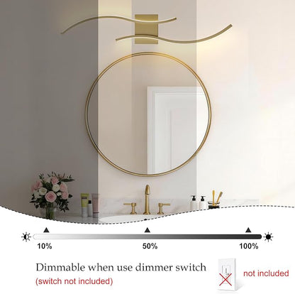 KARTOOSH Hardwired LED Vanity Lights for Bathroom | 1 Pack 31.5 Inch, 3CCT Dimmable, Waterproof, Rustproof, Bathroom Light Fixtures Over Mirror