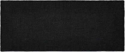 TYUU Black Waffle Runner Rug Bathroom, Long Boho Bath Mat, 72x24 | Super Absorbent Quick Dry Bath Rug, Non-Slip Backing, Soft Waffle Washable Farmhouse Bathroom Mats, Tub, Shower & Home Decor