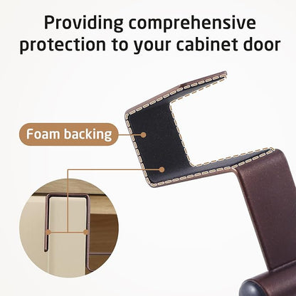 KES Over The Cabinet Towel Holder Fit 1" Thick, Kitchen Towel Holder, Brown | Anti-Wobble, Scratchproof, for Dish Hand Towels, Over The Door Towel Bar with Extended Hooks, 2 Pack, KTH500S26-OB-P2