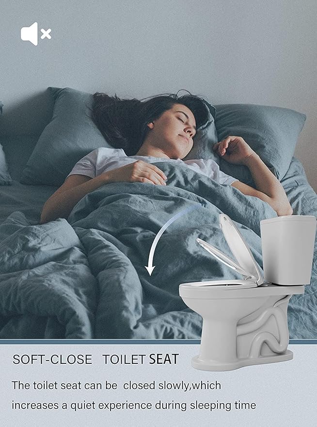 Elongated Toilet Seat Adult/Child,Built-In Potty Training Seat, Soft Quiet Close Non-Slip Seat, Easy to Install & Clean,Magnetic Kids Seat and Cover for Elongated Oval Toilets,White