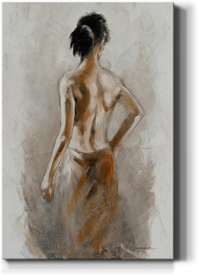 Renditions Gallery Woman Canvas Wall Art Abstract Paintings & Prints Exotic African Golden Beauty Canvas Modern Wall Hanging Decorations for Bedroom Living Room Office Kitchen - 8"x12" LT02