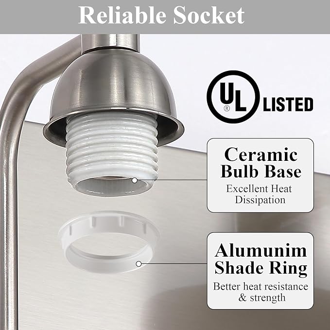 Mecgirn Stainless Steel Milk Glass Bathroom Vanity Light Over Mirror, 4 Light Brushed Nickel Bathroom Light Fixtures with Frosted Glass, Modern Vanity Lighting Wall Mount