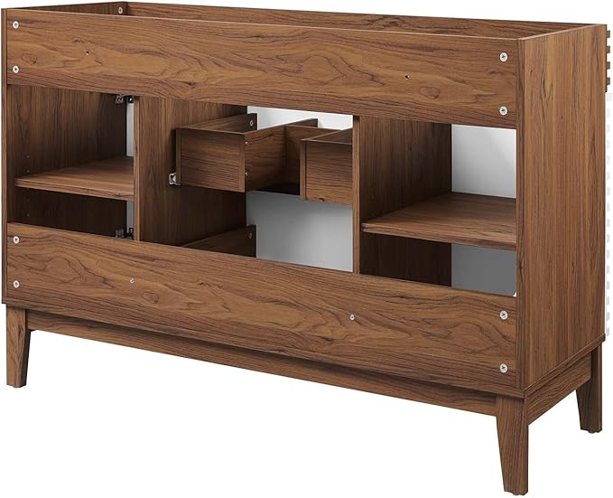 Modway Render 48" Single Sink Compatible (Not Included) Bathroom Vanity Cabinet in White Walnut