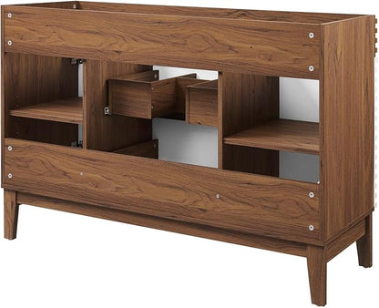 Modway Render 48" Single Sink Compatible (Not Included) Bathroom Vanity Cabinet in White Walnut