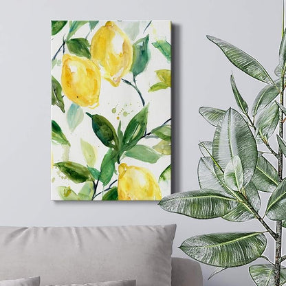 Renditions Gallery Canvas Nature Wall Art Home Paintings & Prints Yellow Lemons Branch Modern Abstract Decorations Wall Hanging Artwork for Bedroom Living Room Office Kitchen - 8"x12" LT02