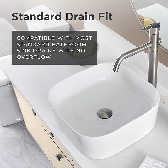 Gerber Cymira 16 in. Soft Square Vessel Bathroom Sink, Above-Counter Glazed White Fireclay Ceramic Vanity Sink, Modern Transitional Basin Sink Bowl, G0013778