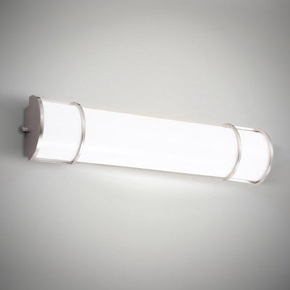 ASD LED 30" Vanity Flush Mount Light Fixture, Linear Bathroom Lighting Bar | 3CCT, Dimmable, Energy Star, ETL Listed | 28W 2425LM 3000-5000K 120V | Long Bath Wall Sconce Over Mirror | Nickel