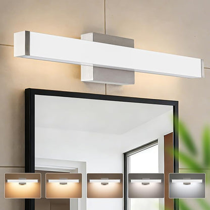 22IN 5CCT Dimmable Vanity Light for Bathroom, Modern Wall Fixture Over Mirror