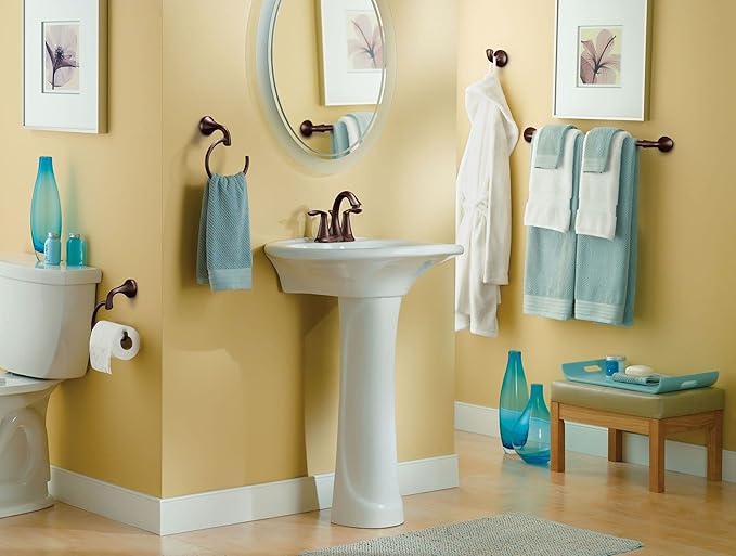 Moen Eva Brushed Nickel European Single Post Toilet Paper Holder, Wall Mounted Toilet Tissue Holder, YB2808BN