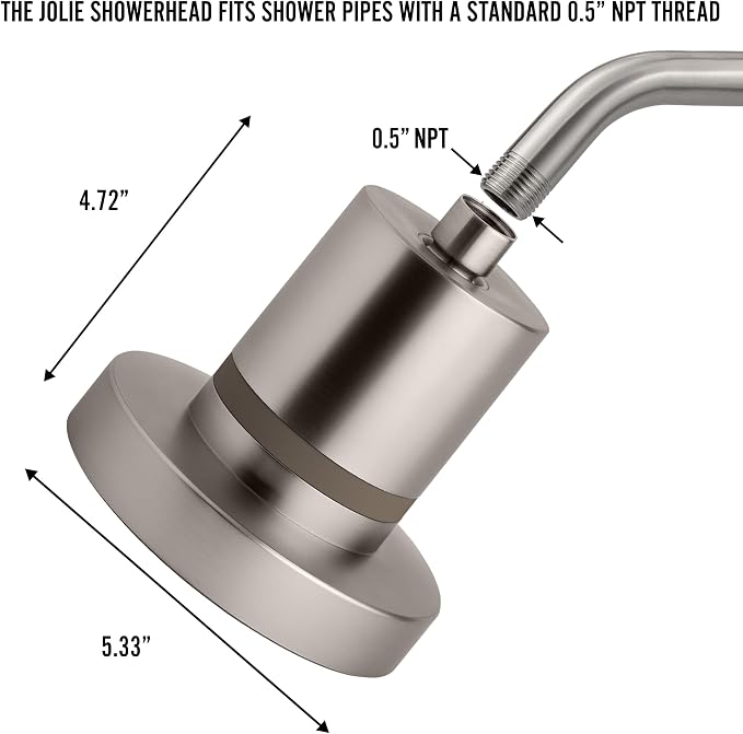 Jolie Replacement Shower Filter for Filtered Showerhead, Hair & Skin | Clinically Tested to Reduce Hair Shedding, Protect Colored Hair, Soothe Dry Skin and Dandruff; Skincare Accessory