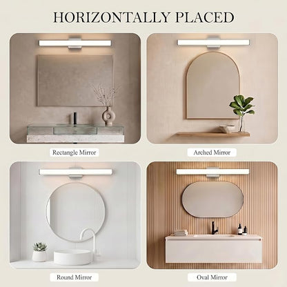 URSOLA 36" Modern LED Bathroom Light Fixtures, Chrome 3CCT Dimmable Bathroom Vanity Light Over Mirror, Bathroom Vanity Bath Bar Lights with Double Layer Acrylic Shade