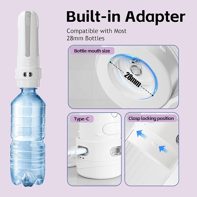 Electric Portable Bidet, Rechargeable Travel Bidet | 3 Pressure Modes, 260 Uses/Charge, Waterproof, Personal Hygiene Cleaning at Home Office and Camping
