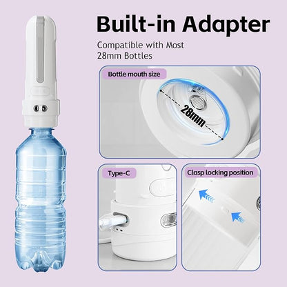 Electric Portable Bidet, Rechargeable Travel Bidet | 3 Pressure Modes, 260 Uses/Charge, Waterproof, Personal Hygiene Cleaning at Home Office and Camping