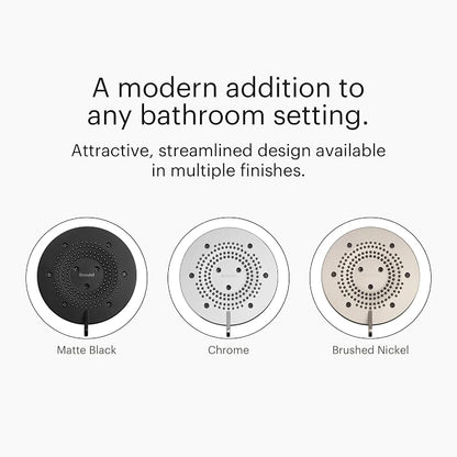 Brondell Nebia Yuba Fixed Shower Head, 5- Setting, Precision Nozzle, Chrome
