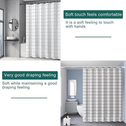 Shower Curtain Liner, 100% Waterproof Peva Shower Curtains with 3 Duty Heavy Bottom Magnets and 12 Rust Proof Grommets, 72x72 Weighted Shower Liner for Shower Stall, Bathtubs