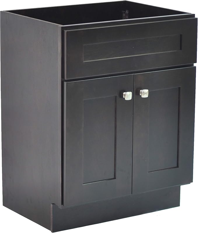 Design House Brookings Bathroom Vanity, 24", Espresso | Adjustable Hinges, Freestanding, Contemporary/Modern, Wood, Bath, 586966