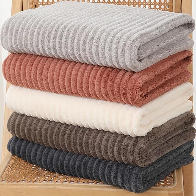 Luxury 2-Piece Quick-Dry Bath Towel Set 27.5X 55 Inches – Ultra Soft Microfiber for Bathroom, Bar, Pool, Gym & Travel – Elegant Twill Design