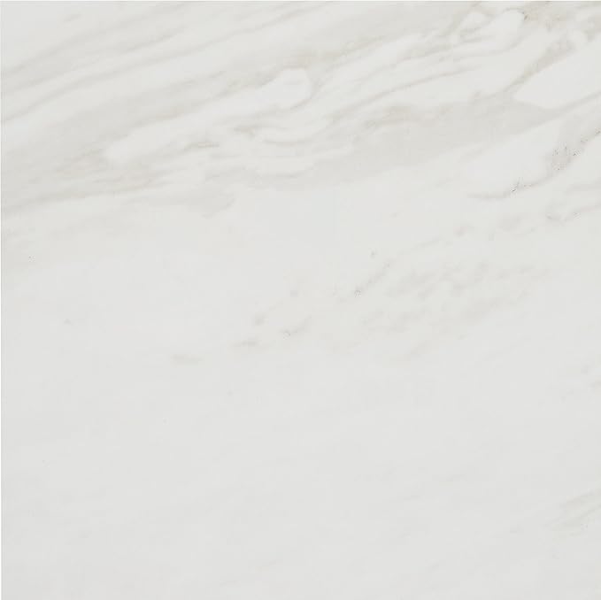 Daltile Perpetuo 12" X 12" Porcelain Marble Look Floor & Wall Tile in Polished Timeless White (13 pieces per carton) (12.22 sqft per carton)