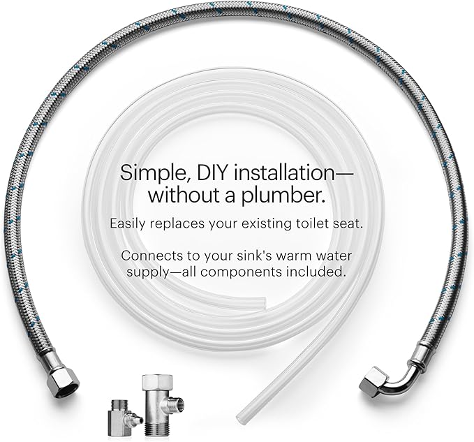 Brondell Swash Bidet Toilet Seat, Non-Electric, Dual Temperature, Fits Round Toilets, White – Dual Nozzle System – with Easy Installation