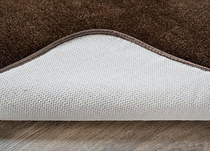 Garland Rug Traditional Nylon Washable Chocolate 3 Piece Set - Lid, Contour, Bath Rug - Soft, Absorbent, and Stylish for Your Bathroom