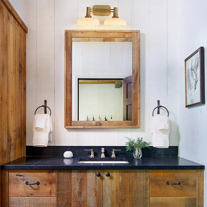 Modern 2 Light Bathroom Vanity Lights White Glass Lampshade Wall Sconces for Kitchen Dining Room Bedroom Hallway
