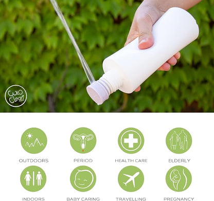 CuloClean Portable Bidet for Toilet or Travel (Lilac). Peribottle for Postpartum Care. After Labor Essentials. Spray Douche for Mom and Baby. (CuloClean + Bottle, 1pcs Lilac)