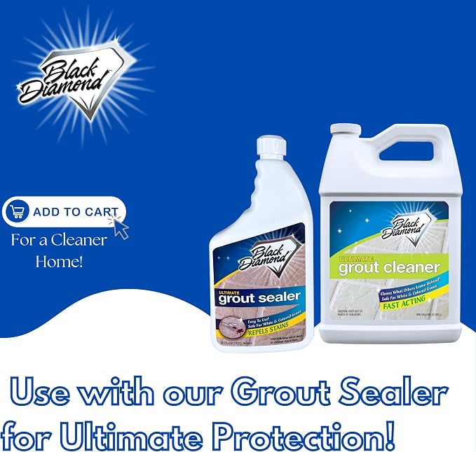 Ultimate Grout Cleaner for Tile & Grout, Acid-Free Stain Remover, 512 oz | Acid-free formula deep cleans grout on tile floors. Safe for marble, travertine, granite and all natural stone.