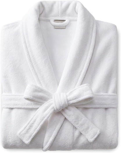 MONARCH Cotton Terry Velour Bath Robe Self-Tie Belt for Men or Women | Absorbent Inside, Smooth Outside, Generously Sized Hotel-Grade Robe, Dual Patch Pockets, Dryer-Safe, Machine Washable
