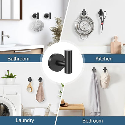 Matte Black Bathroom Hardware Set, 5 Pieces Black Towel Bar Bathroom Accessories Set, Upgraded Toilet Paper Holder with Shelf, 23.6 Inch Towel Rack Towel Holder for Bathroom Wall