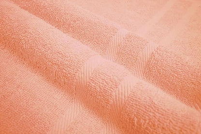 Looperry 6 Pack Small Bath Towel Set - 100% Cotton 23x46 Shower Towels in 450 GSM. Lightweight & Absorbent Quick Dry Gym Towel for Showering, Pet Drying, Spas & Salons. Terry Ringspun Towels (Peach)