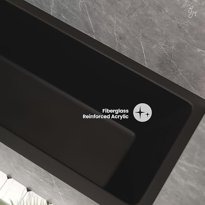 Swiss Madison Voltaire 60" x 30" Left-Hand Drain Alcove Bathtub in Matte Black