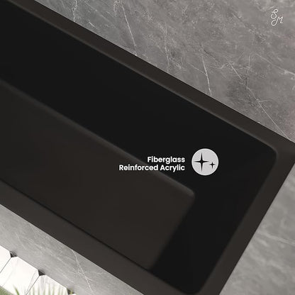 Swiss Madison Voltaire 60" x 30" Left-Hand Drain Alcove Bathtub in Matte Black