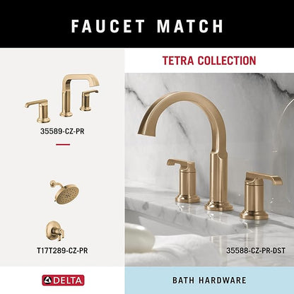 Delta Tetra (1-Pack) 24'' Towel Rack for Bathroom Champagne Bronze Towel Bar for Bathroom Wall Towel Holder Rod Wall Mounted 78924-CZ