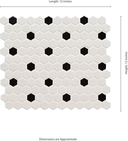 MSI Adelaide White Hexagon Matte Porcelain Floor and Wall Tile Tile for Kitchen Backsplash, Bathroom, Accent Wall Tile, and Shower Wall Tile, Sample
