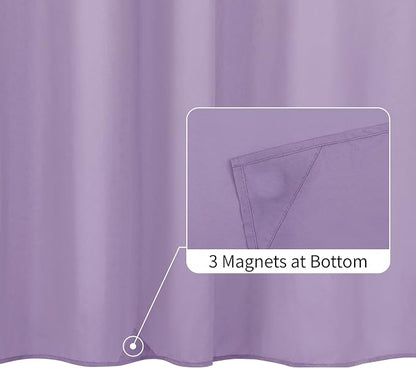 ALYVIA SPRING Waterproof Fabric Shower Curtain Liner Lavender Purple, 72x72 | 3 Magnets, Soft Cloth & Hotel Quality, Machine Washable, Light-Weight, Standard Size