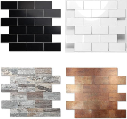 2026 New Upgrade Peel and Stick Backsplash Tile, Peel and Stick 11.34" X 11.57" Wall Tile for Kitchen, Bathroom, Fireplace, Laundry (Beige Ecru, 10 Packs)