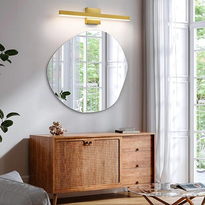 KAISITE Modern Bathroom Vanity Light Gold Light Fixture Over Mirror 24 inch Vanity Lighting Fixture Dimmable 5CCT LED Bar Vanity Light for Bathroom Restroom