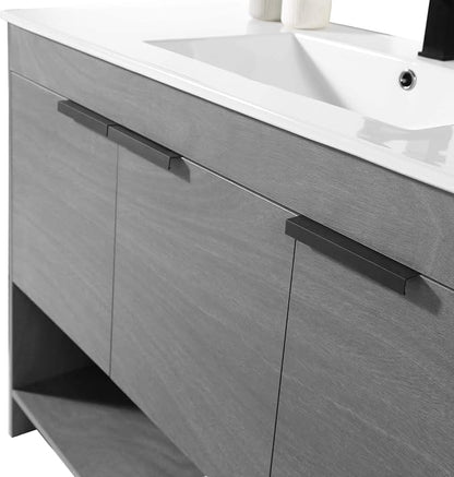 Phoenix 48 Inch Bathroom Vanity with Sink – Modern Design, Soft-Close Doors, Storage Drawers, Durable Build – Perfect Vanity for Small Bathrooms (Full Assembly Required)