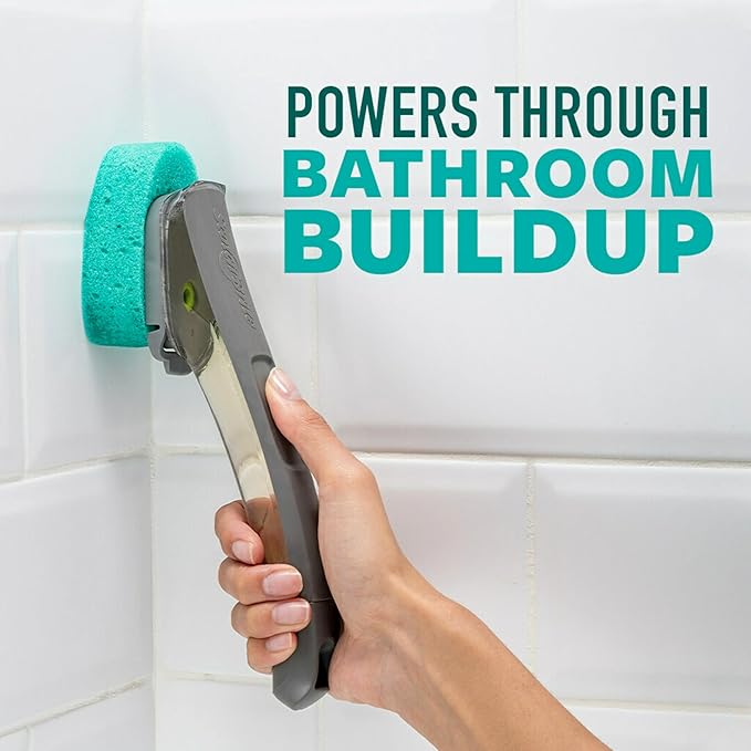 Scotch-Brite Swift Scrub Tub & Shower Wand Refills, Ideal for Bathroom Buildup, Glass Door, Shower and Bath Cleaner, Soap Scum Remover, 2 Wand Refills