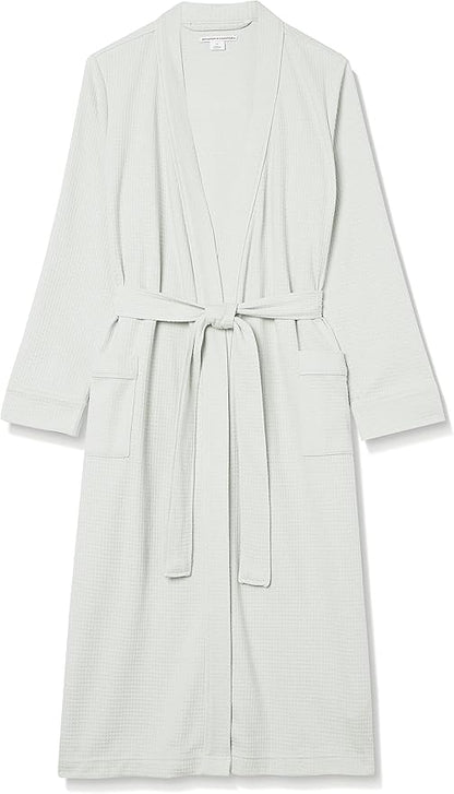 Amazon Essentials Women's Lightweight Waffle Full-Length Bath Robe (Available in Plus Size)