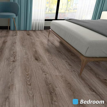 Art3d Wood Textured Peel and Stick Vinyl Floor Tiles, 40-Pack, Teak | Rigid Surface, Waterproof, Fire-Proof, Self-Adhesive, Easy to Clean, Cover 60 sq.ft, Ideal for Bedroom, Living Room, Kitchen