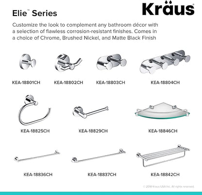 Kraus Elie Corner Bathroom Shelf, Chrome Finish, KEA-18846CH